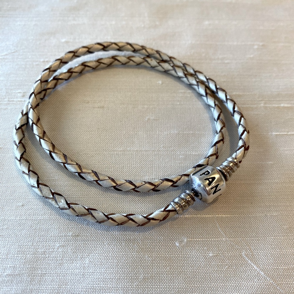 Pandora Moments Braided Leather Wrap Bracelet